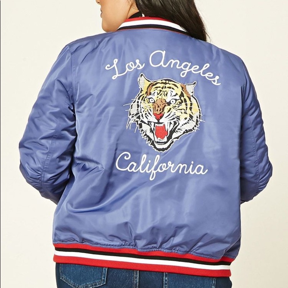 FOREVER 21- Blue Bomber Jacket